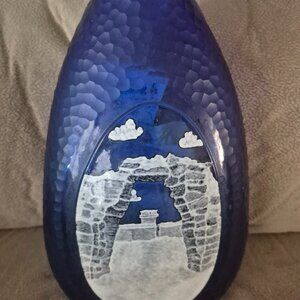 Greg Dietrich Glass vase signed 2002